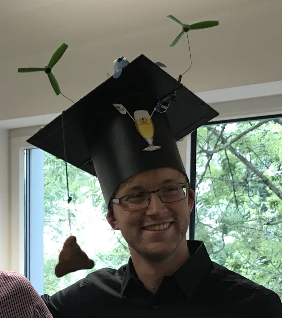 Patrick with his graduation hat