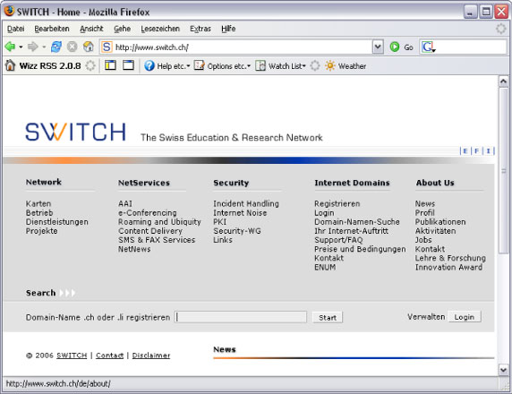 Abb. 14: Web-Seite von Switch