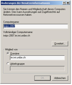 Abb. 19: Anmeldung an eine Domäne Abb. 19: Anmeldung an eine Domäne