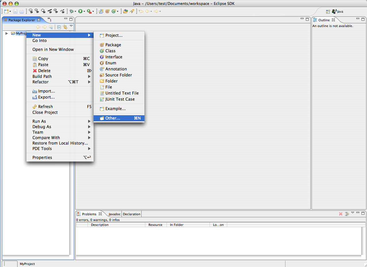 Screenshot of creating a new ADORA model in a project directory.